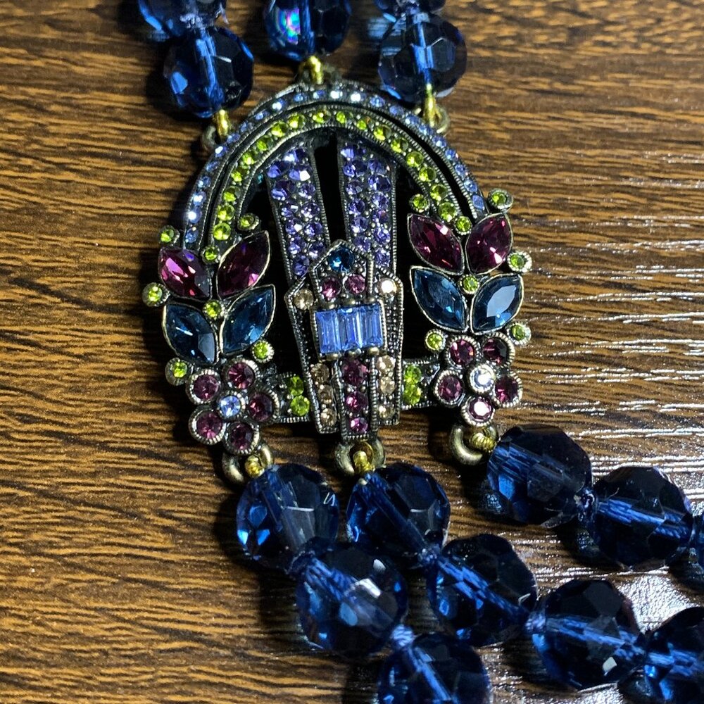 Heidi Daus Blue Beaded Necklace - Picture 3 of 9